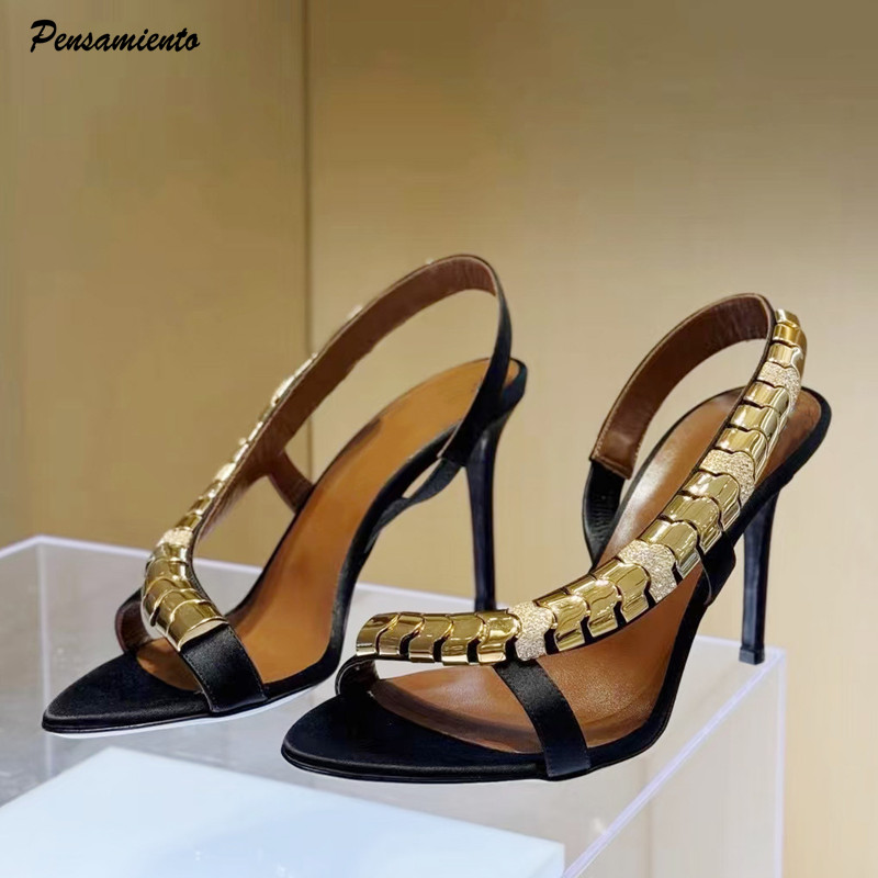 Rhinestone Sandal Women - Luxury Rhinestones Sequined Satin Women Gladiator