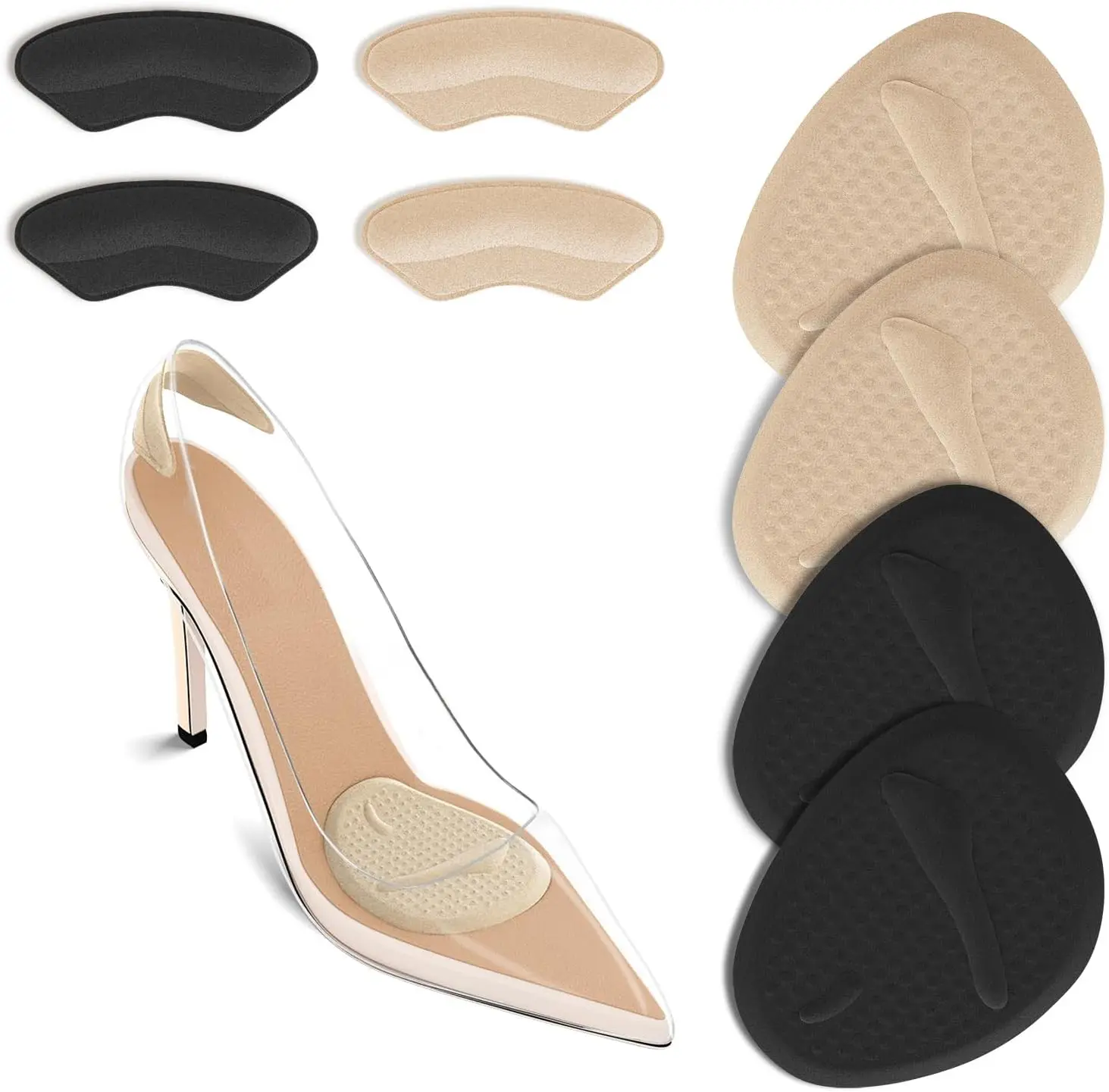 Women Shoes Heels - 2 Sets Heel Pads, Ball of