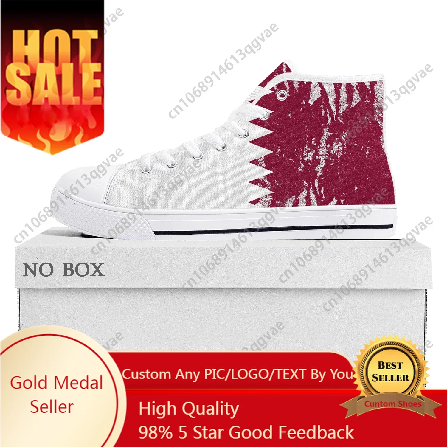 Women Shoes Qatar - Qatar Flag High Top High Quality