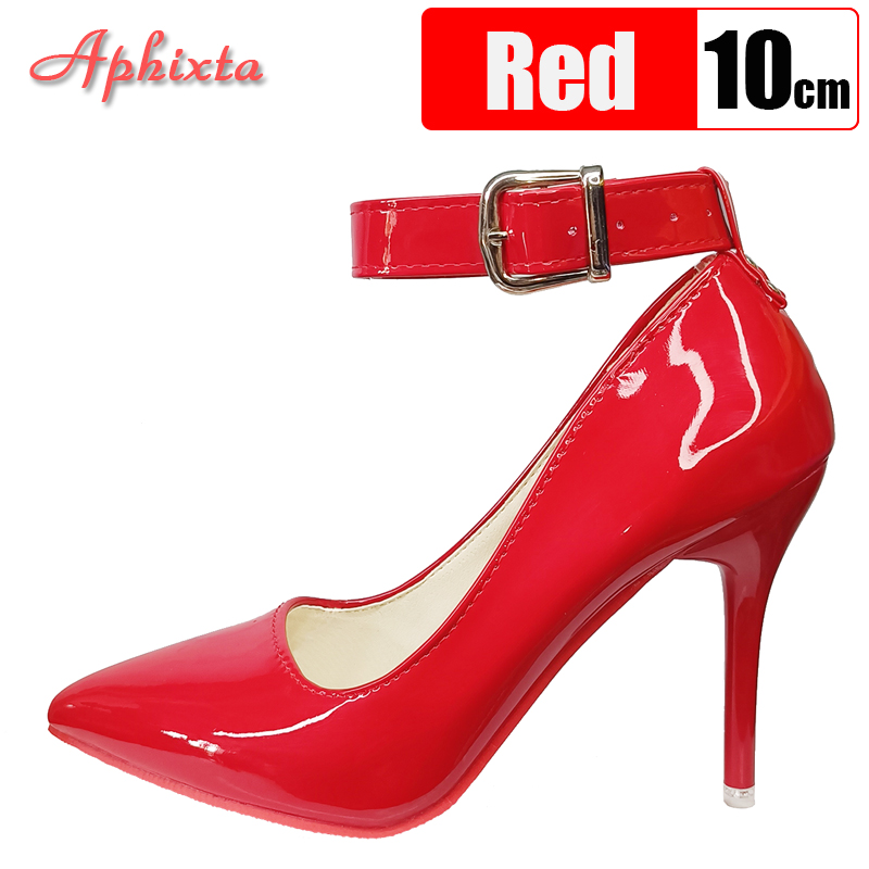 Aphixta 10cm/12cm Metal Belt B - Patent Leather Pump ulasan dan harga