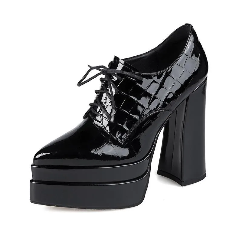 Pointed Toe Strappy High Heels - Patent Leather Pump ulasan dan harga