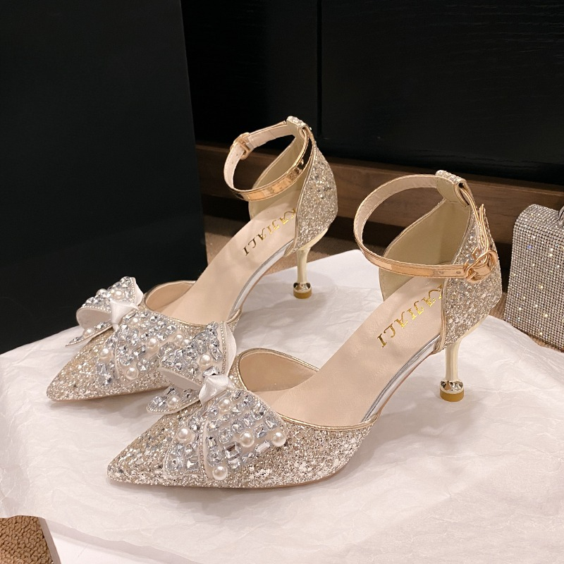 Exquisite Women High Heel Sand - Rhinestone Sandal Women ulasan dan harga