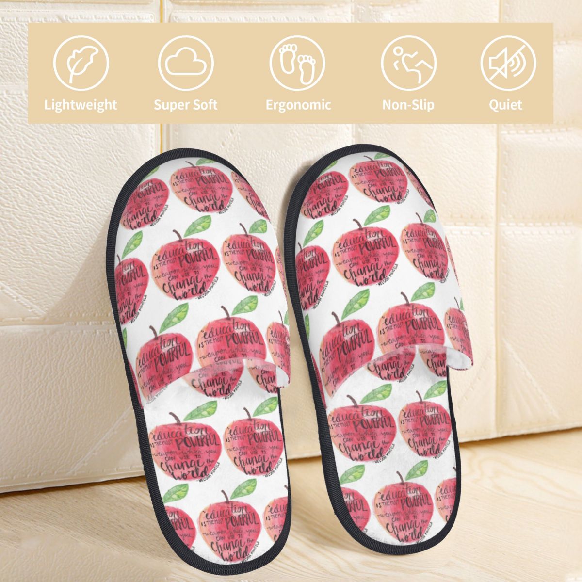 Custom Teacher Quote Slippers  - Women Shoes Quote ulasan dan harga