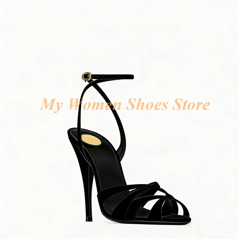 Cross Strap Open Toe Sandals A - Women Shoes Formal ulasan dan harga