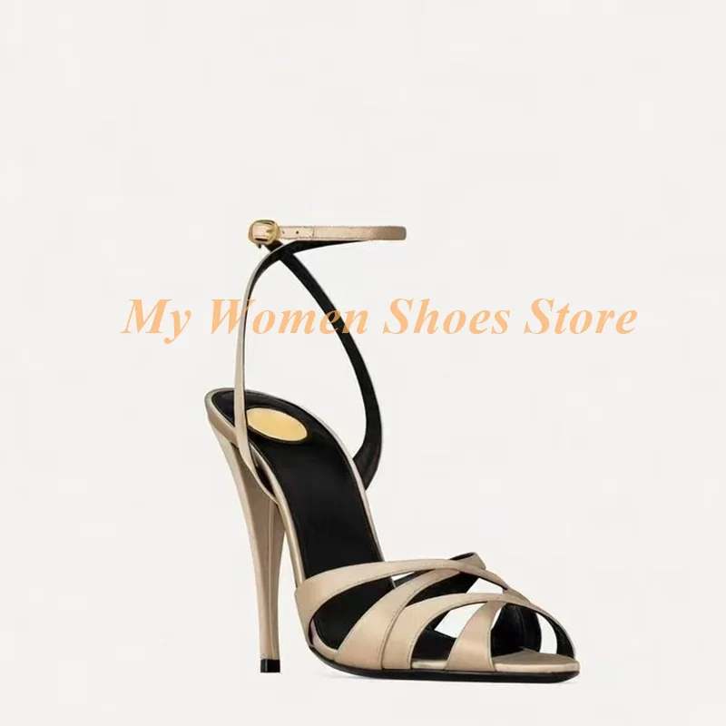 Cross Strap Open Toe Sandals A - Women Shoes Formal ulasan dan harga