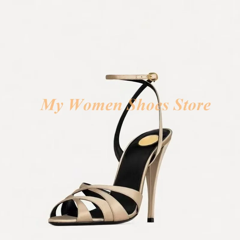 Cross Strap Open Toe Sandals A - Women Shoes Formal ulasan dan harga