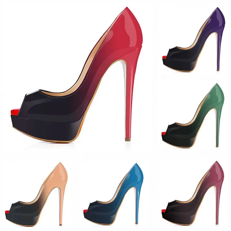 Women Stilettos Sexy Pumps 14c - Patent Leather Pump ulasan dan harga