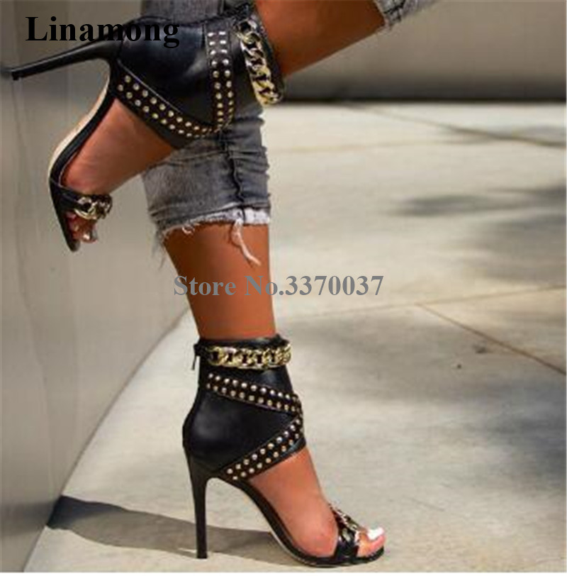 Western Fashion Women Open Toe - Gold Chain Sandal ulasan dan harga