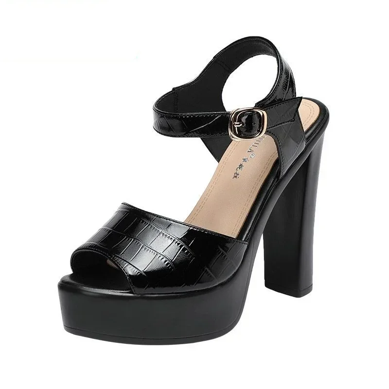 10cm 13cm Fashion Genuine Leat - Women Shoes Formal ulasan dan harga
