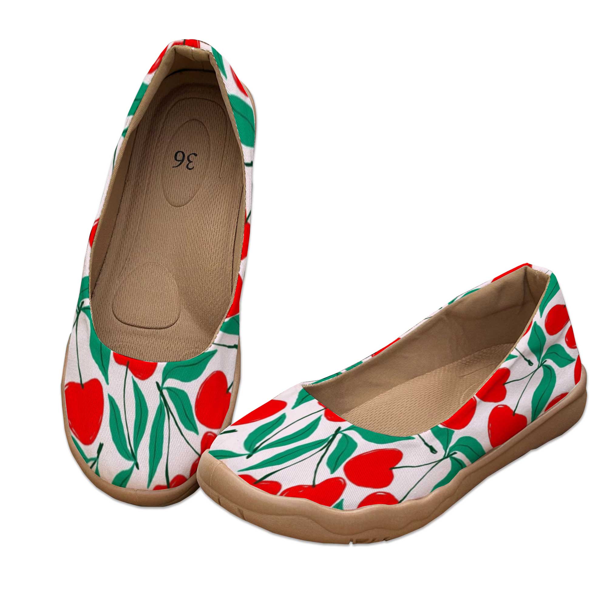 Sweet Cherry-Colored Wide-Fit  - Women'S Shoes For Wide Feet ulasan dan harga