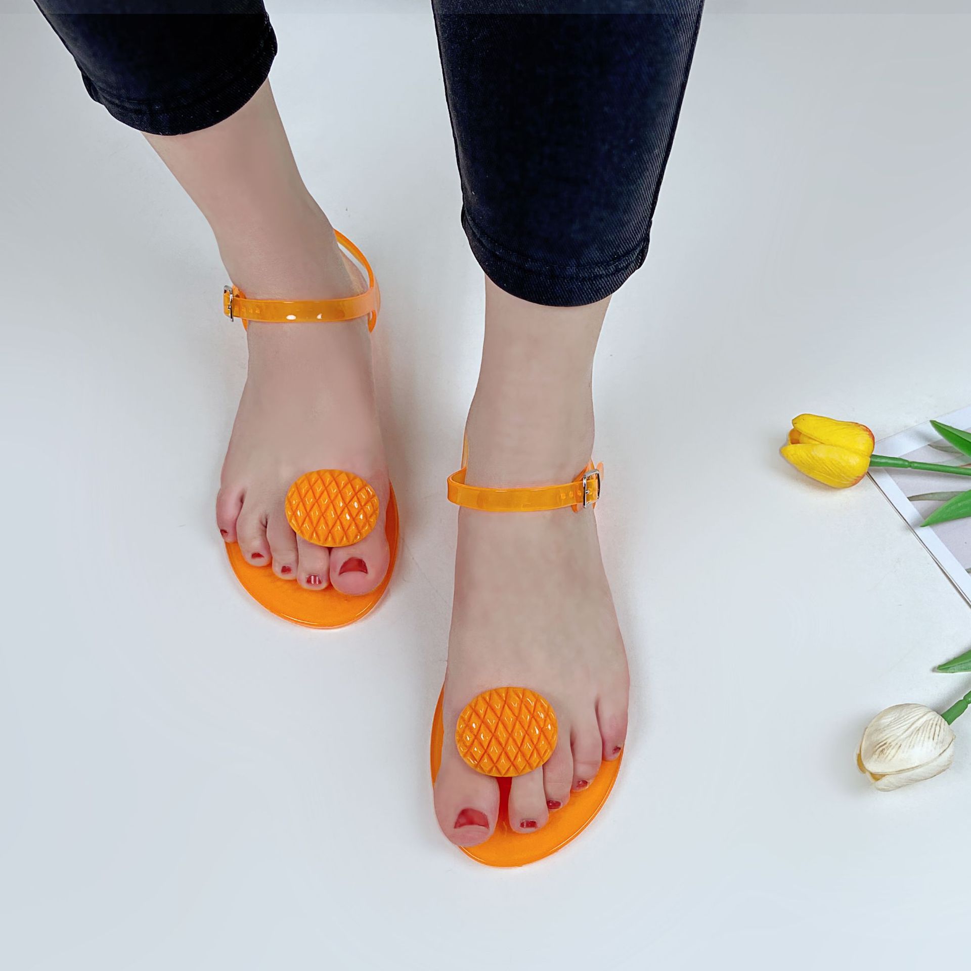 New Women Round Toe Jelly Sand - Jelly Sandal Women ulasan dan harga