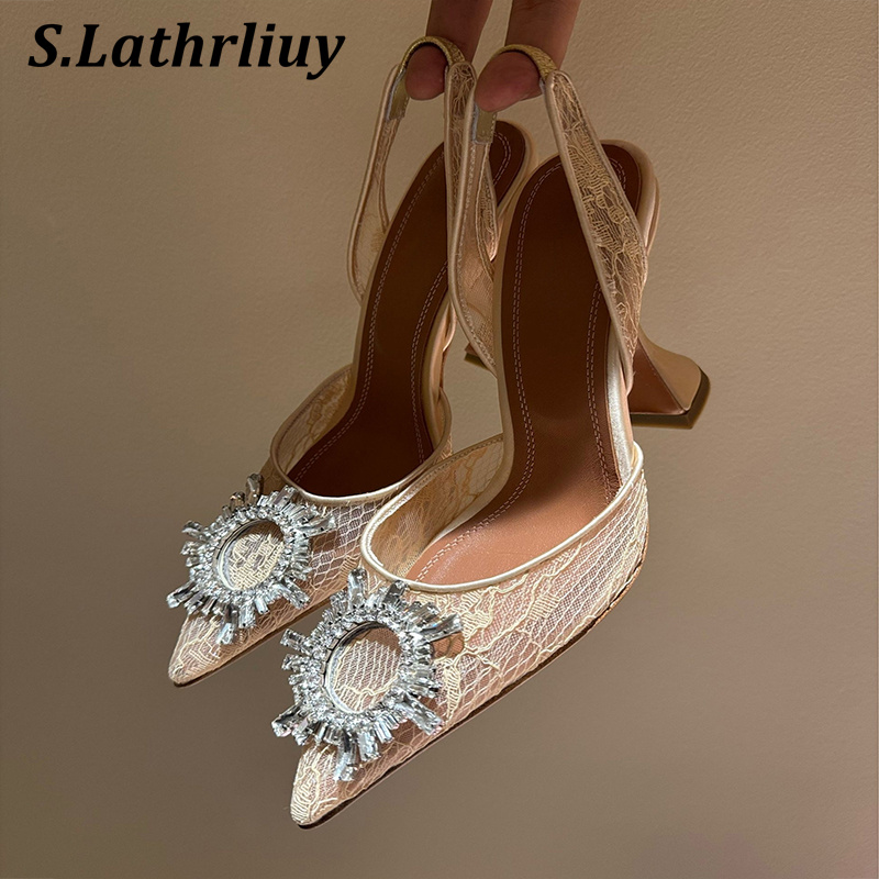 Sandals Rhinestone Flower Poin - Rhinestone Sandal Women ulasan dan harga