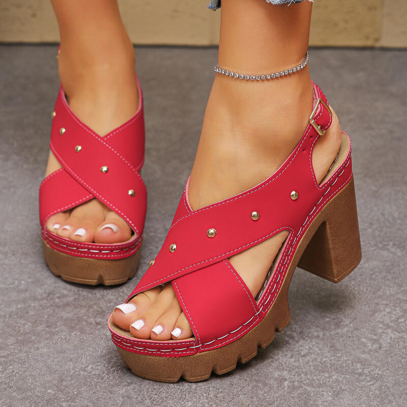 Vintage Super High Heel Cross  - Women Shoes Formal ulasan dan harga